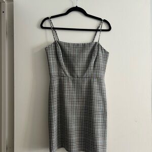 Aritzia Checkered Mini Dress with Spaghetti Straps